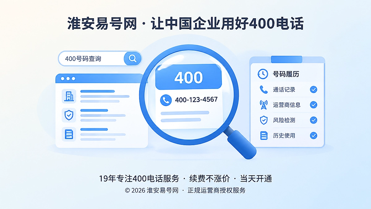 2026年400电话选号指南：先查“数字履历”再定长期号码